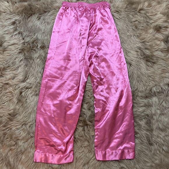 Blair Two Piece Set Long Sleeve Button Down Striped Pajama Top & Satin Bottoms - Picture 10 of 10